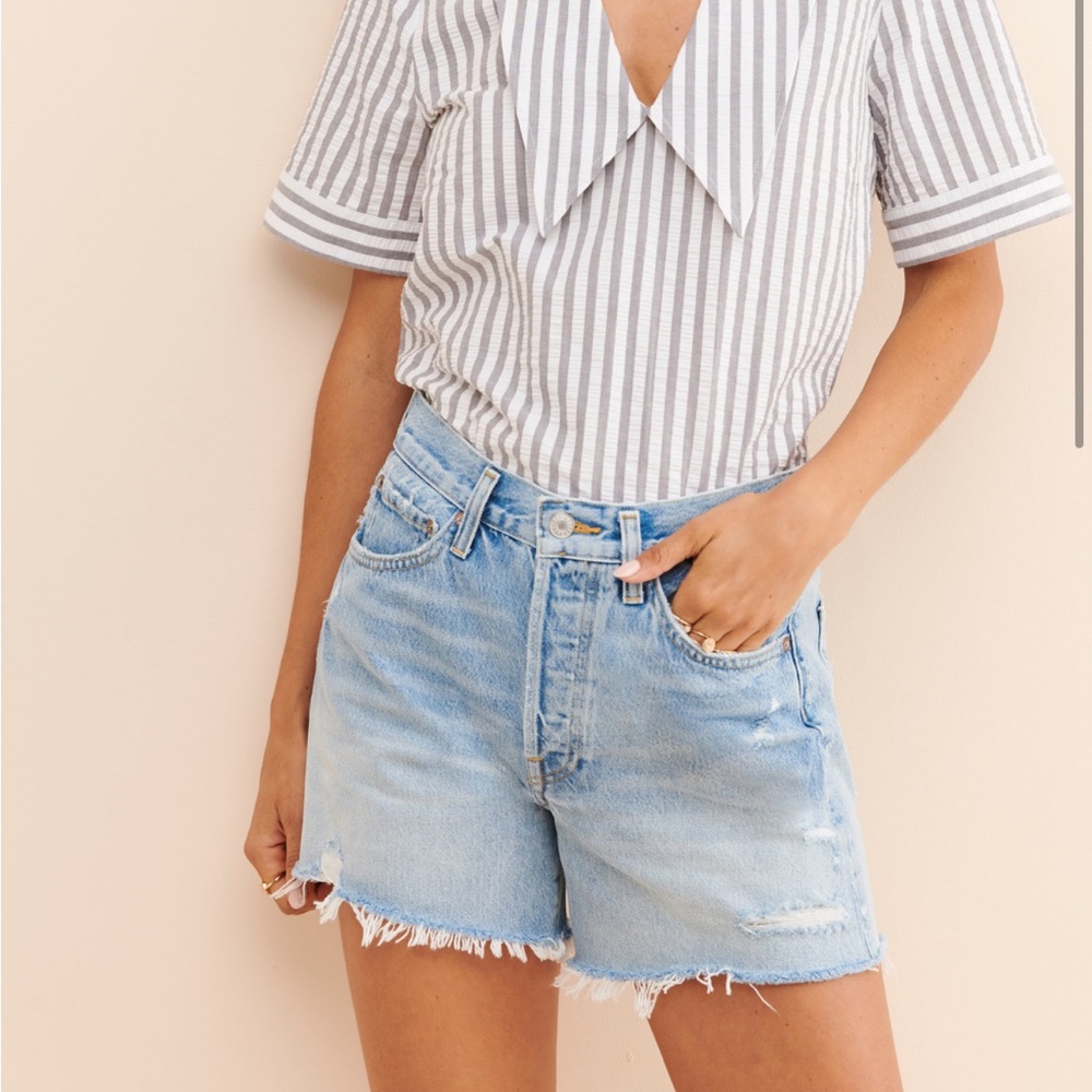 Agolde Parker Long Cutoff Shorts Sz27